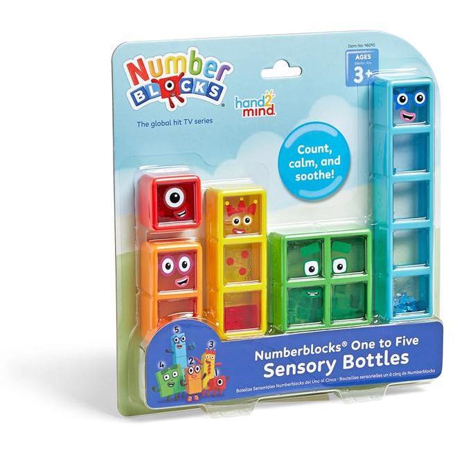 Hand2Mind Numberblocks One to Five Sensory Bottles Mainan Sensorik dan Pembelajaran Angka dari Numbe