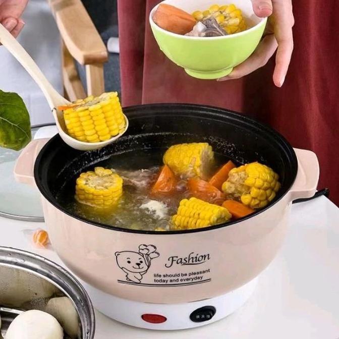 lutfi_andina25 - pomany - panci multifungsi non-stick electric panci memasak steamboat pot periuk na
