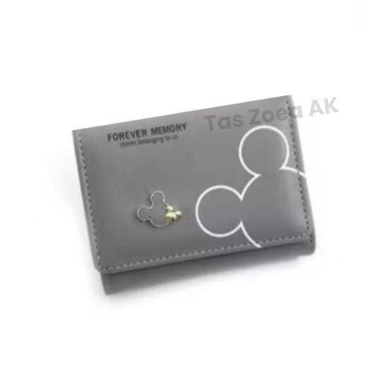 BESTPROMO Dompet Wanita Kecil _ Dompet Lipat 3_Dompet Kartu Motif Mickey Mouse