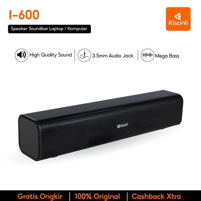 Fiteri_shopsans - KISONLI - Speaker Design Long Strip for Laptop / Komputer / PC - I600