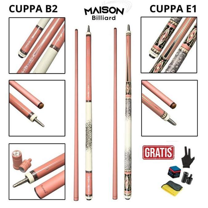 Cuppa Pink Carbon Fiber Shaft Stick Billiard Carbon - Ball (TERBAIK) (TERBARU) (TERMURAH)