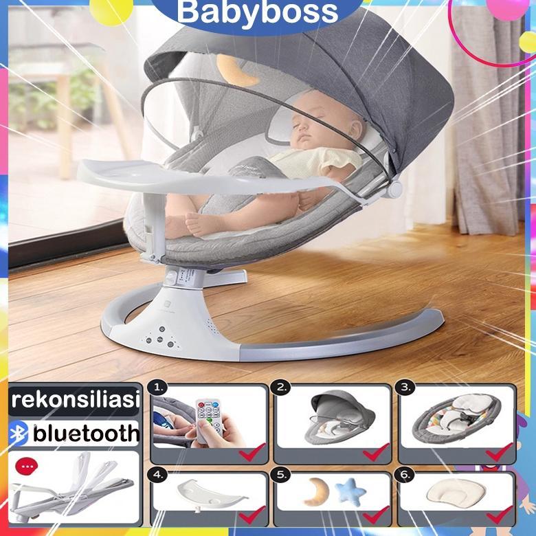 TERBARU 2026 [Ready stock]Automatic Baby Swing /ayunan bayi otomatisasi  Tempat Tidur Bayi Goyang Te