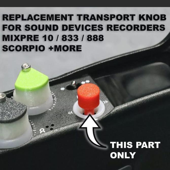 NEW Replacement transport knob for Sound Devices MixPre 10