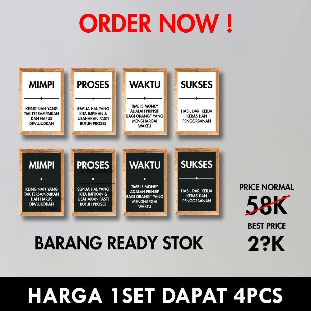 Value Pack Hiasan Dinding Kata Kata Motivasi Satu Set Dekorasi Kamar Cowok - Moodvect