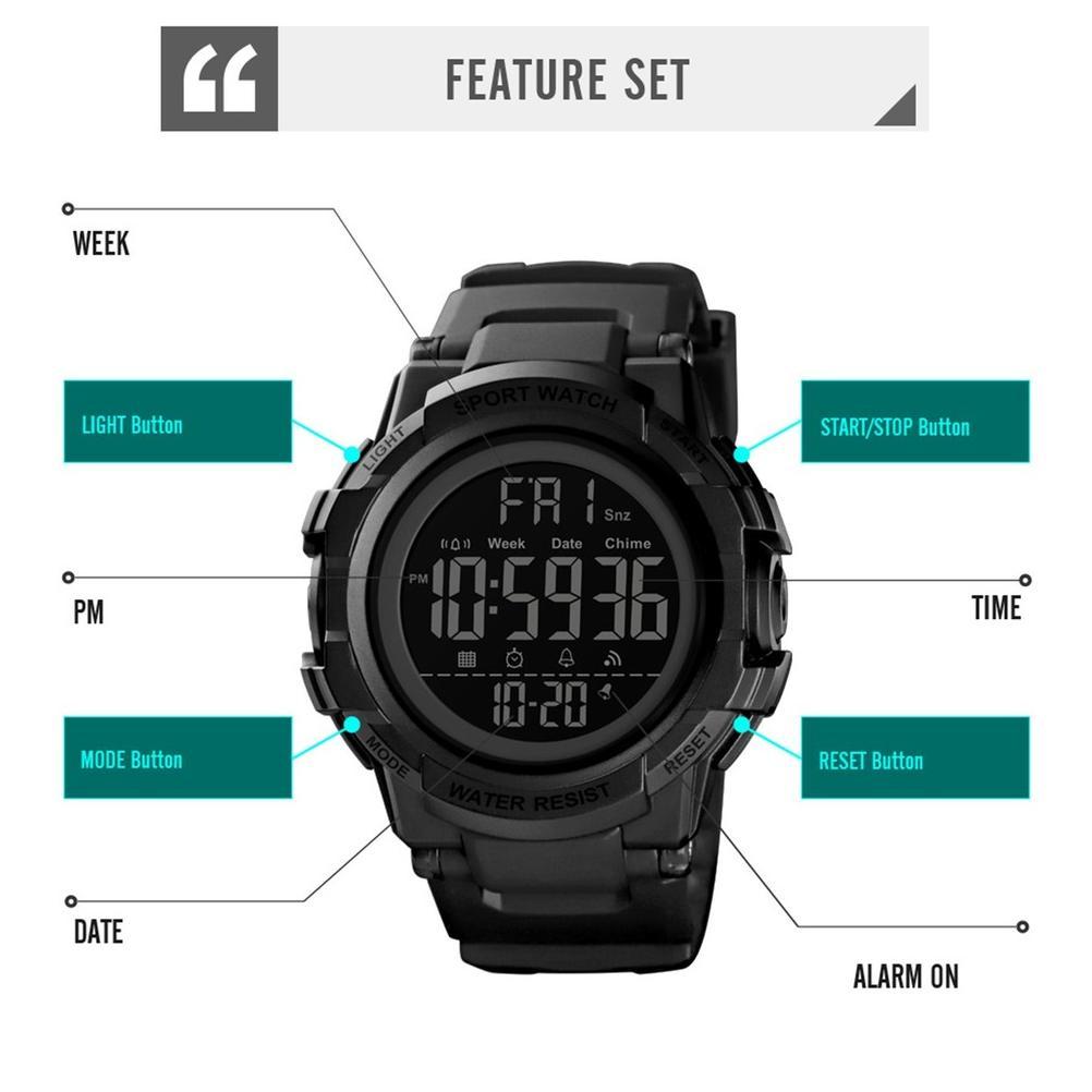 BEST SELLER Jam Tangan Digital Pria TAJIMA 9542 Rubber Strap Water Resist 5ATM Original