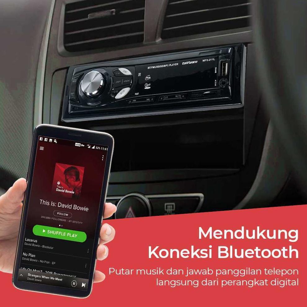 JAYA Taffware Tape Mobil Audio full bas multifungsi MP3 Player Bluetooth 5.0 60W Remote MP3-S211L