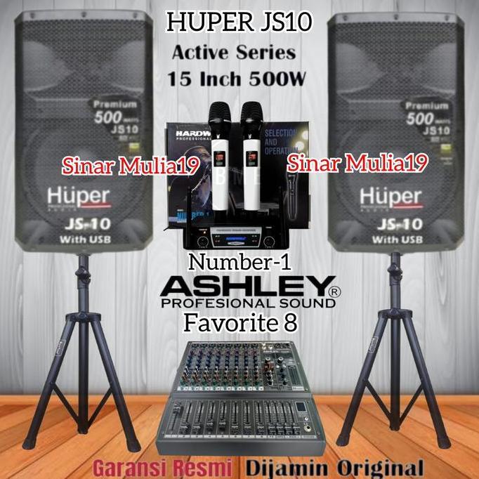 Paket TOP Sound System HUPER JS10 Mixer Ashley Favorite 8 Mic Hardwell