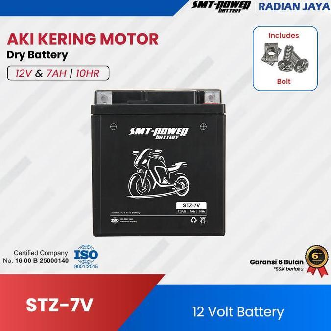 NEW AKI MOTOR STZ7V / AKI KERING STZ-7V MOTOR SMT POWER STZ 7V 7AH / 12V 7AH