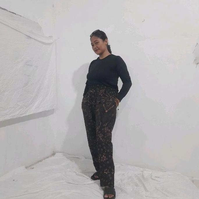 OOTD Celana Kulot Batik 1 Paket Dapat 3 Pcs Motif & Warna Random Panjang Poli Katun 2 Saku Kanan Kir
