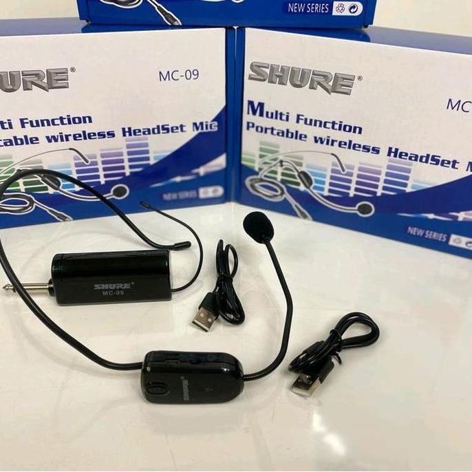 Murah Mic Headset Wireless Shure Mc-09 Mic Wireless Mc09 Headset