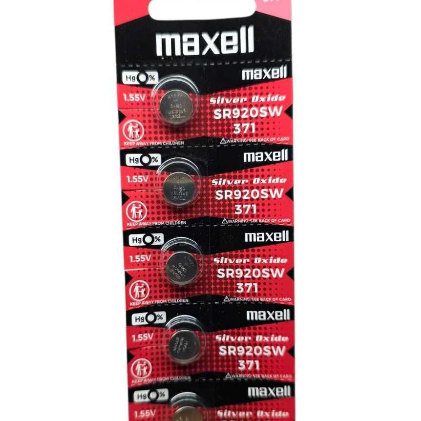 ( 1 Lembar )Batre Jam Tangan Baterai Maxell Sr920Sw 371 Original Sr 920 Sw