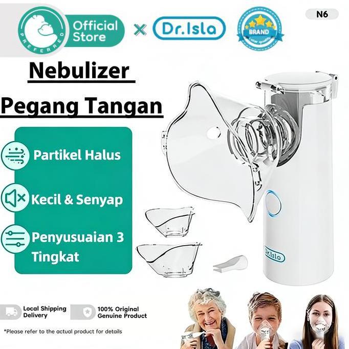 Preferred&Dr.isla Nebulizer Portable Alat Uap Bayi Batuk Pilek Alat Uap Pernafasan Uap Bayi Pilek Da