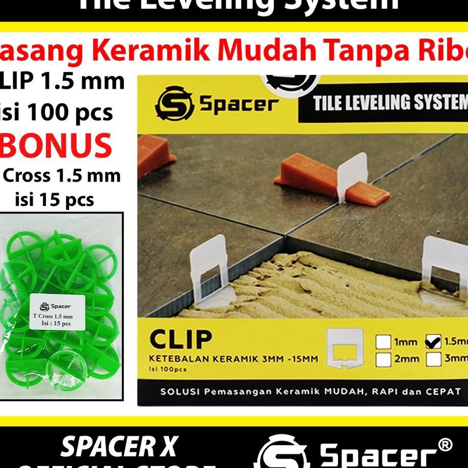 Clip 1.5 Mm Tile Leveling System Alat Perata Nat Keramik Granit Klip Nat Keramik