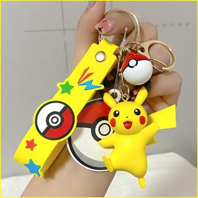 Nintendo Pokemon Keychain With Strap & Pokeball - Pikachu