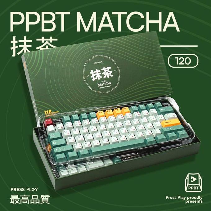 Potere- Ppbt Matcha Pbt Dye Sub Keycaps By Press Play