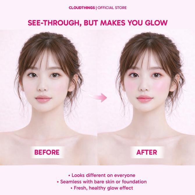 Viso- [99K Buy 1 Get 1] Cloudthings - 3In1 Crystal Blush / Blush On Transparan Yang Berubah Rna Sesu