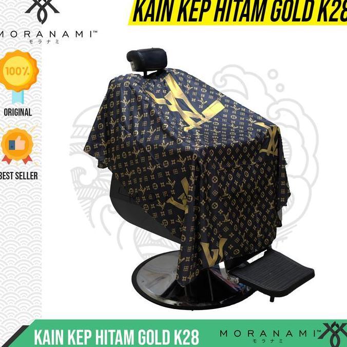 Capelli- Kain Kep Kip Kain Cukur Rambut Potong Rambut Salon Barber Black Gold K28