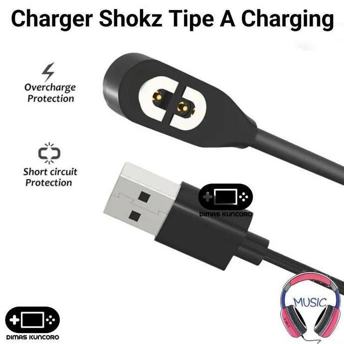 Flaro- Charger Shokz Tipe A Charging Kabel Usb Aftershokz Opencomm Asc100 Asc1 Asc100Sg Open Comm