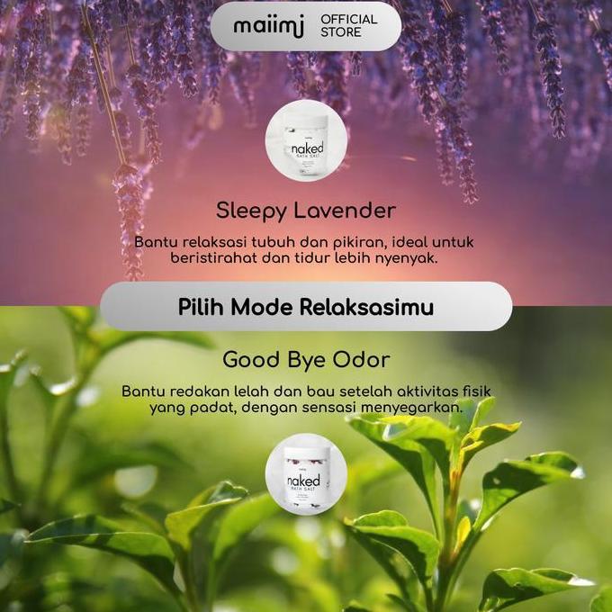 Readybanyaknih- Maiimi - Naked Bath Salt: Sleepy Lavender | Bath Salt | Garam Mandi
