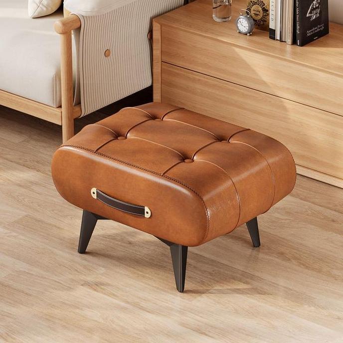 Kursi Stool Sofa Minimalis /Bangku Kulit/Kotak Bangku sofa Kursi minimalis / sofa kaki besi /sofa st