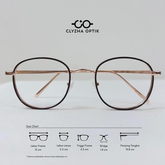 CLYZHA Kacamata Batari Tintanium Frame Lensa Eyewear Glasses Anti Radiasi Coating Hijau & Photocromi