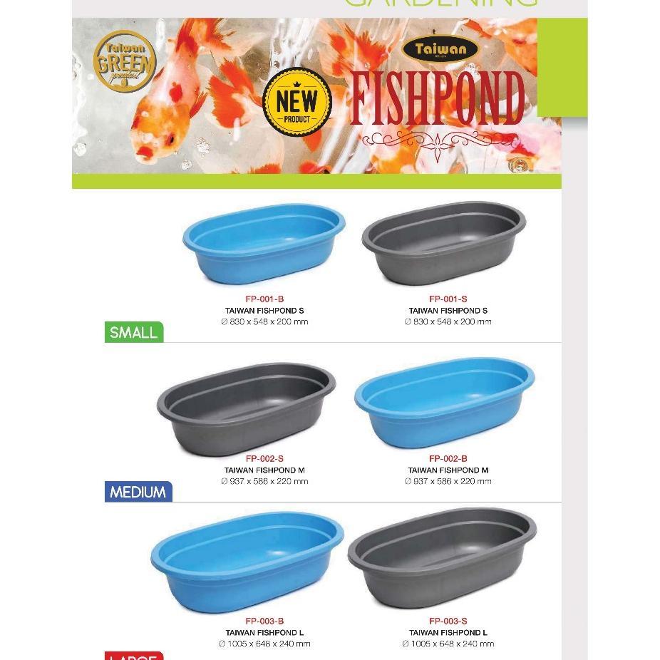 Fishpond Bak Oval Serbaguna - Merek Taiwan Plastik