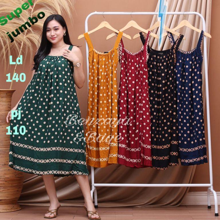 Yukensimanis Yukensi Jumbo Ld 140 Bahan Adem Tebal Tank Top Seksi Xxxxl Baju Tidur Bumil Busui Polka