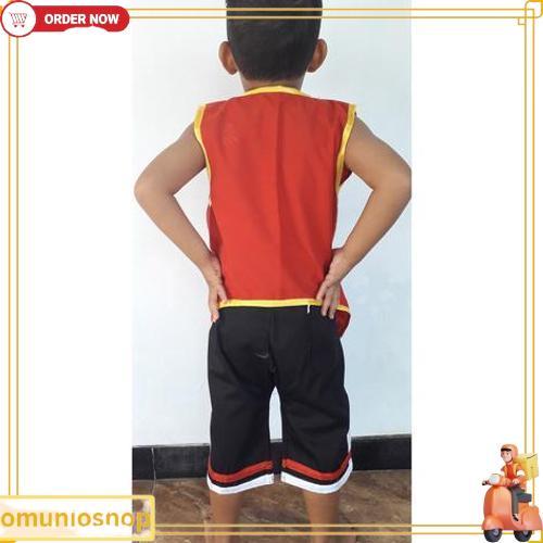 Setelan Celana + Rompi Baju Bujang Ganong Anak Usia 3 - 12 Tahun / Baju Ganong Full Set / Kostum Pen