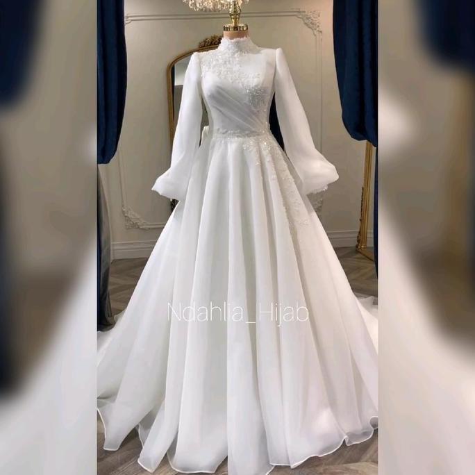 GAUN PENGANTIN TURKI FULL SET GAUN, VEIL,JILBAB,CADAR