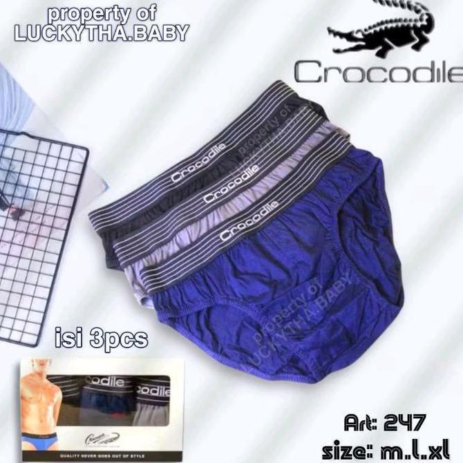 Terlaris !! Celana Crocodile 521-247 / celana dalam pria crocodile karet boxer / cd Crocodile 247 TE