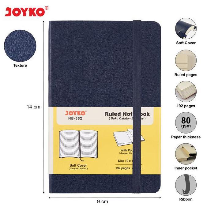 Basilahselerlima - Joyko Notebook A6 SOFT COVER / Buku Catatan Garis Jurnal Agenda A6 Buku Kantong N