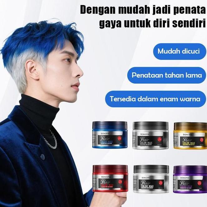 Coddongpin Sadoer Hair Color ClaySekali PakaiWarna Fashion Untuk Semua Gender Pewarna Rambut Non Per