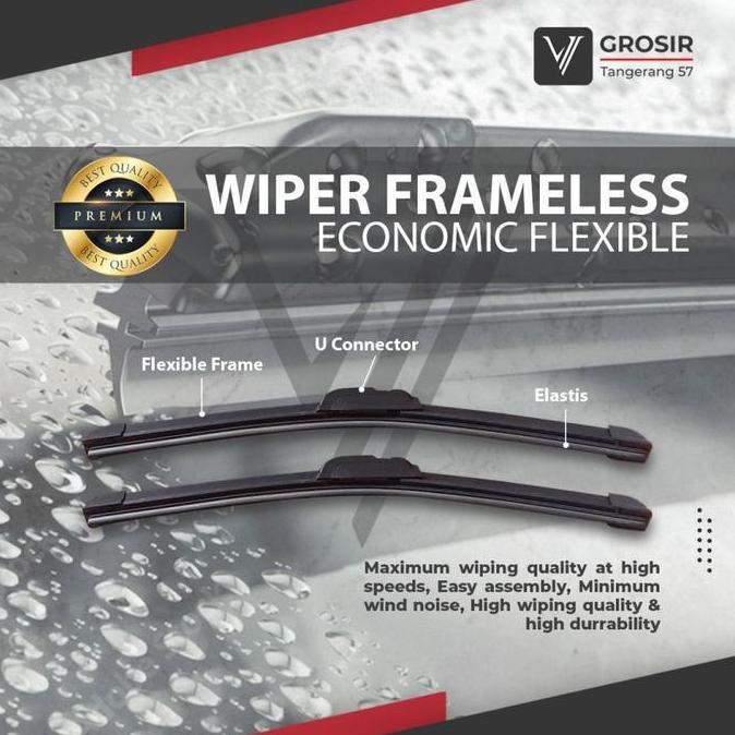 WIPER TOYOTA RAIZE FRAMELESS / WIPER TOYOTA RAIZE 2 PCS HIGH QUALITY