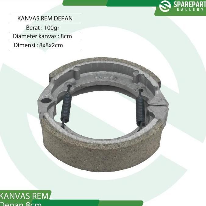 Kanvas rem depan sepeda listrik selis tromol kecil diameter 8cm