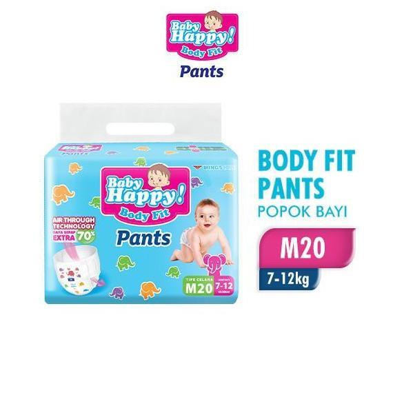 Baby Happy Popok Bayi Body Fit Pants M 20 x2