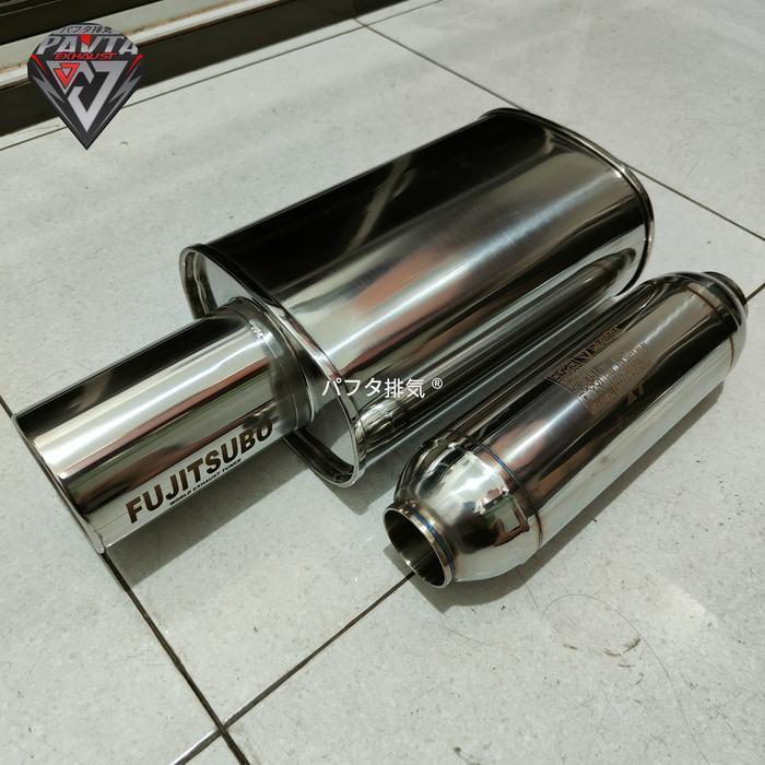 Knalpot Mobil Fujitsubo Plus Resonator Original Pavta Bass Bulat Original Dan Terpercaya