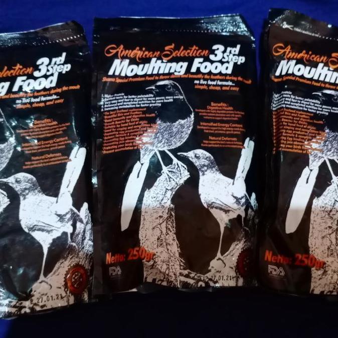 VOER UNTUK BURUNG MABUNG AMS AMERICAN SELECTION MOULTING FOOD 3RD STEP