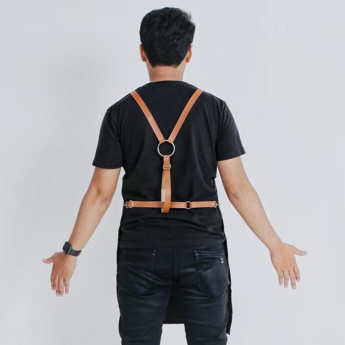 Weand- X-Strap Monolog Kulit Sintetis Tali Apron Barista Barber