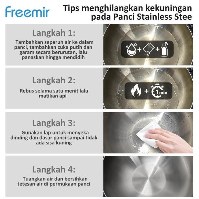 Equip- [Sus 316] Freemir Healthy Cooking Pan Wokpan Teflon 20 / 24 /28 Cm Zero Coating Pan Sus 316 M
