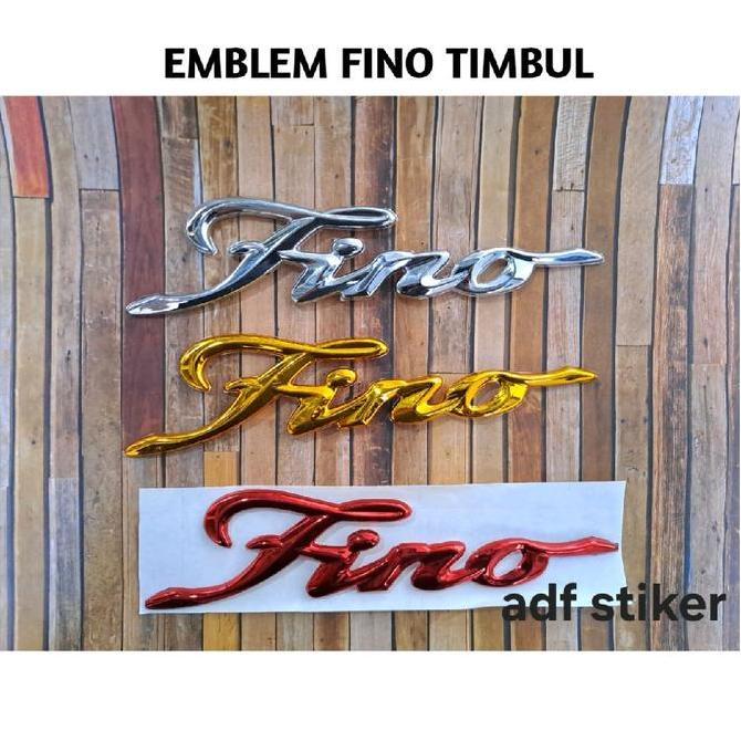 Emblem Fino Timbul / Emblem Logo Fino Chrome / Emblem Fino 125 / Emblem Fino Sudah Ada Prekatnya Har