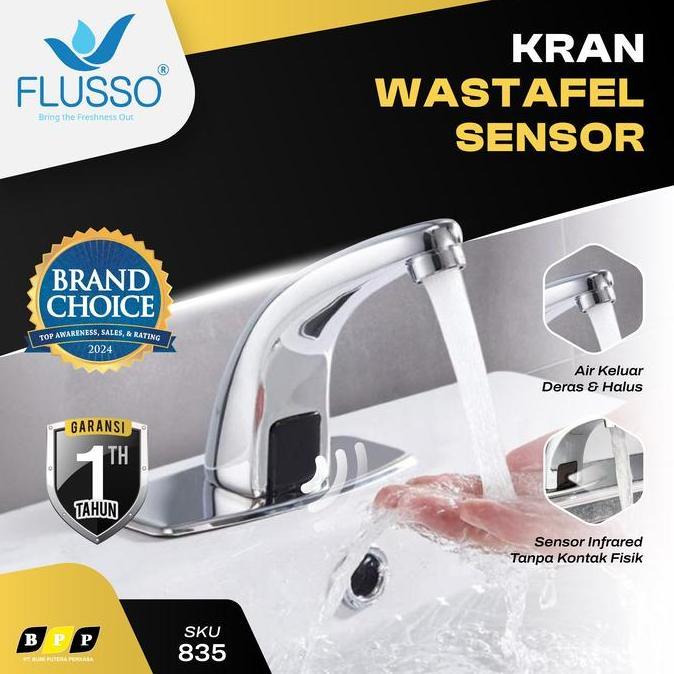 Termurah Kran Air Wastafel Sensor Otomatis Keran Sink Flusso Kwt