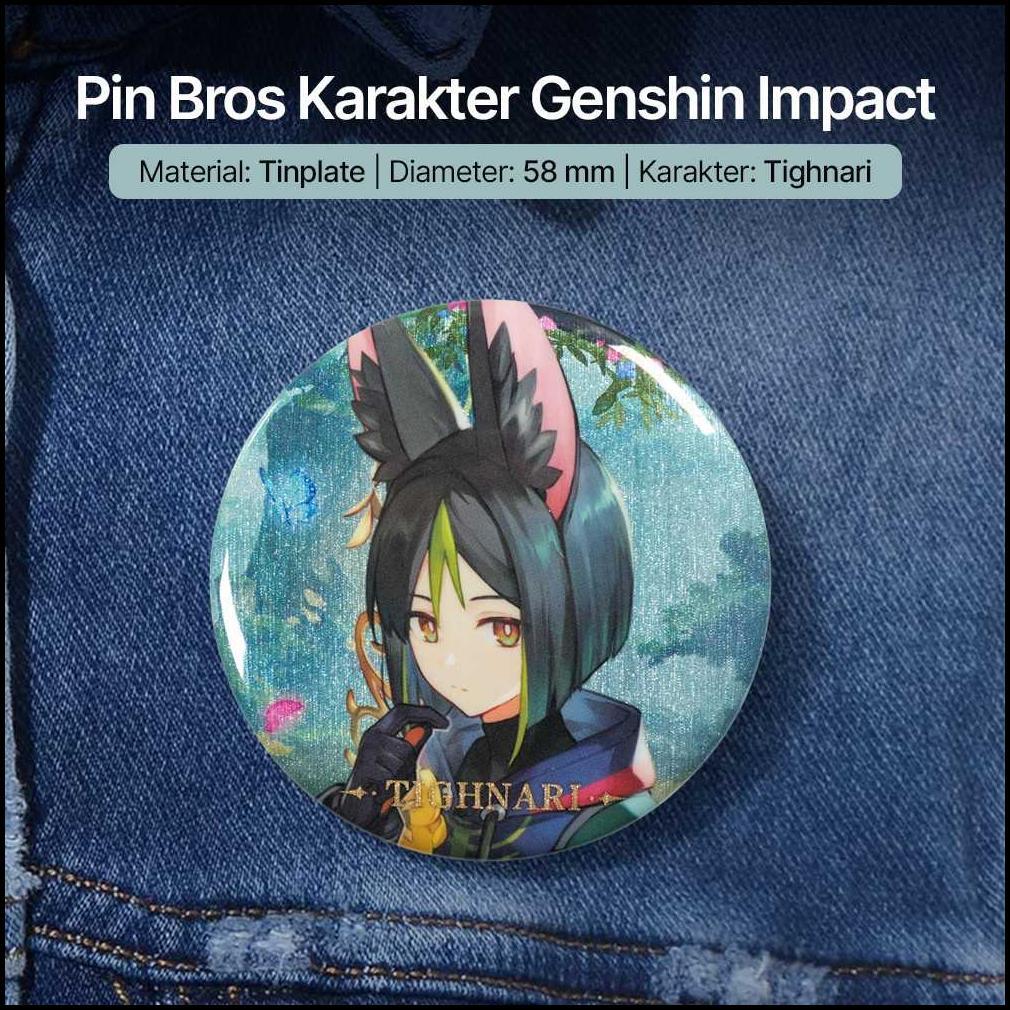 YWZL Pin Bros Karakter Genshin Impact Background Theme Can Badge - YZ015