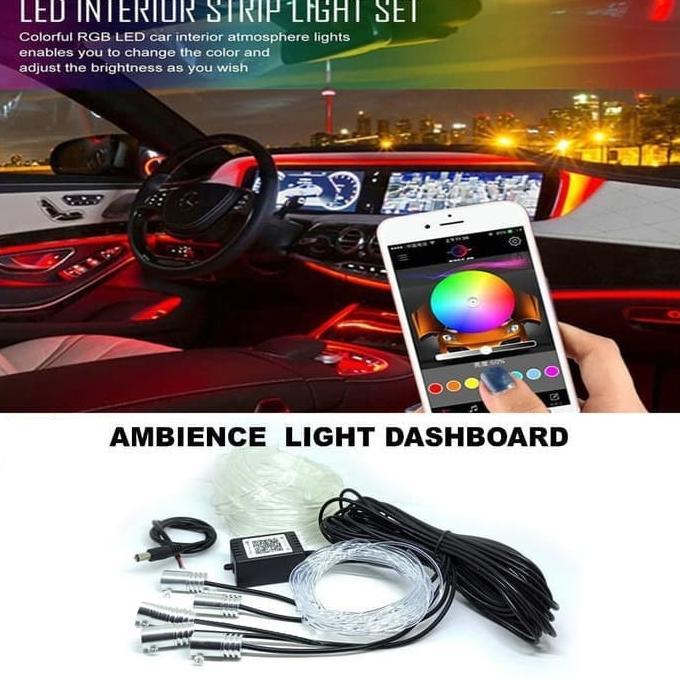 Lampu Interior Mobil RGB Interior LED Ambient Light App