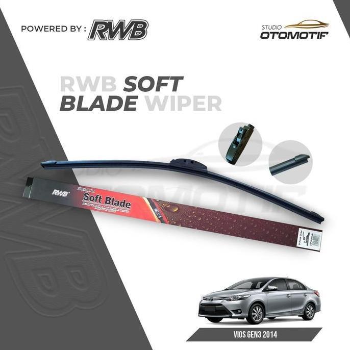 RWB S52 WIPER VIOS GEN3 2014 SOFT FRAMELESS WIPER WINDSHIELD VIOS GEN3 READY STOCK