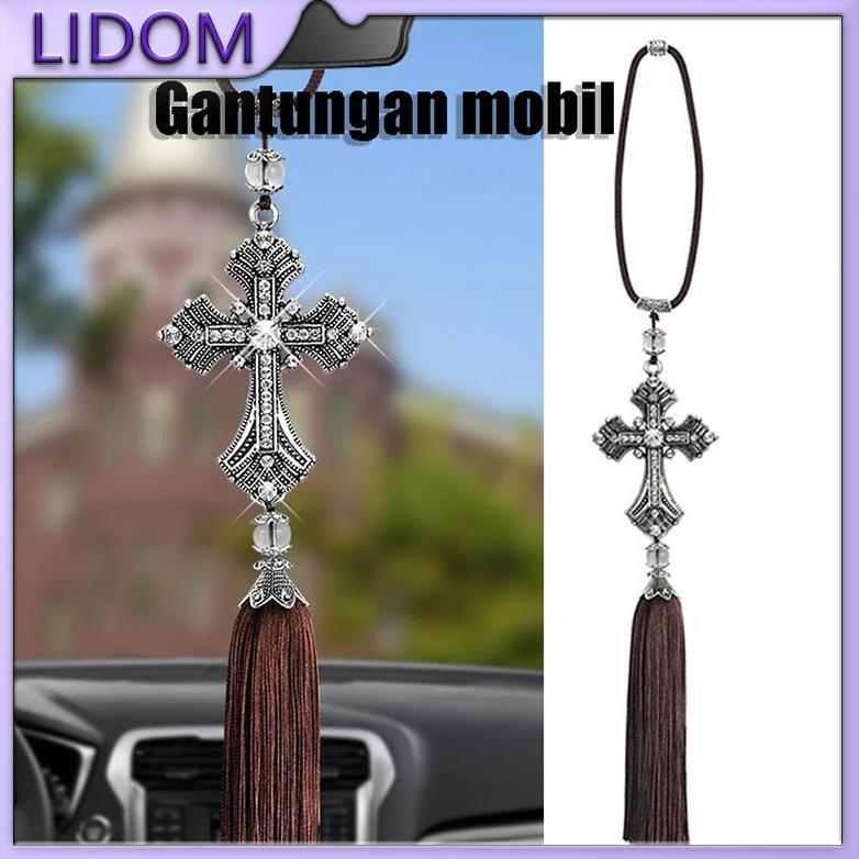 Gantungan Salib Mobil Gantungan Mobil Salib Perak Gantungan Pajangan Spion Tengah Salib Kristen Car 
