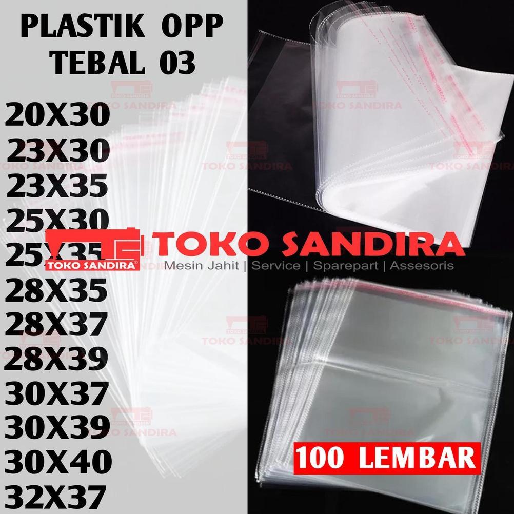 100 lembar plastik OPP tebal 03/opp murah/plastik opp grosir/platik opp murah/plastik pakaian/plasti