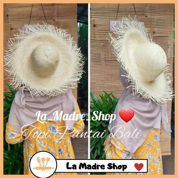 Punyakamu- Topi Pantai Bali Pria Nita / Topi Koboi Anyaman Pandan - Harga