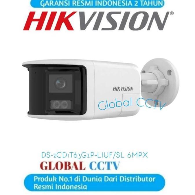 BEBAS ONGKIR - HIKVISION DS-2CD1T63G2P-LIUF/SL 6 MP Smart Hybrid Light Fixed Bullet Network Camera