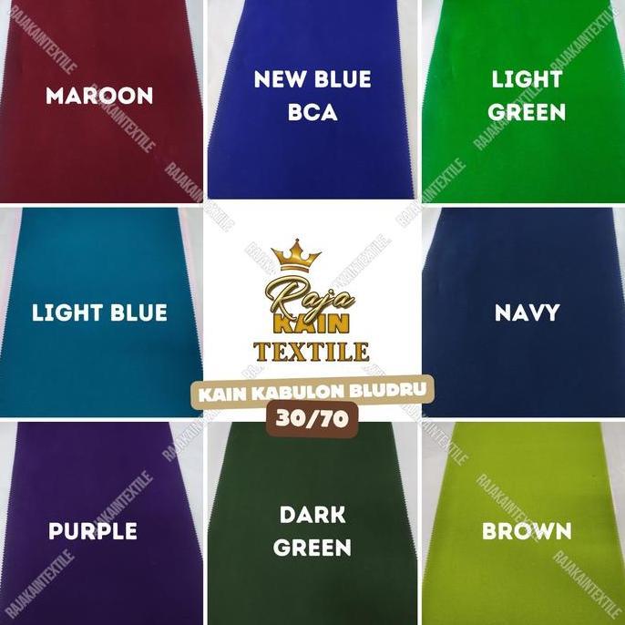 Kain Bahan Kabulon Bludru / Brudu / Bludru ( Per 1 Roll - 25 Yards ) [terbaik]