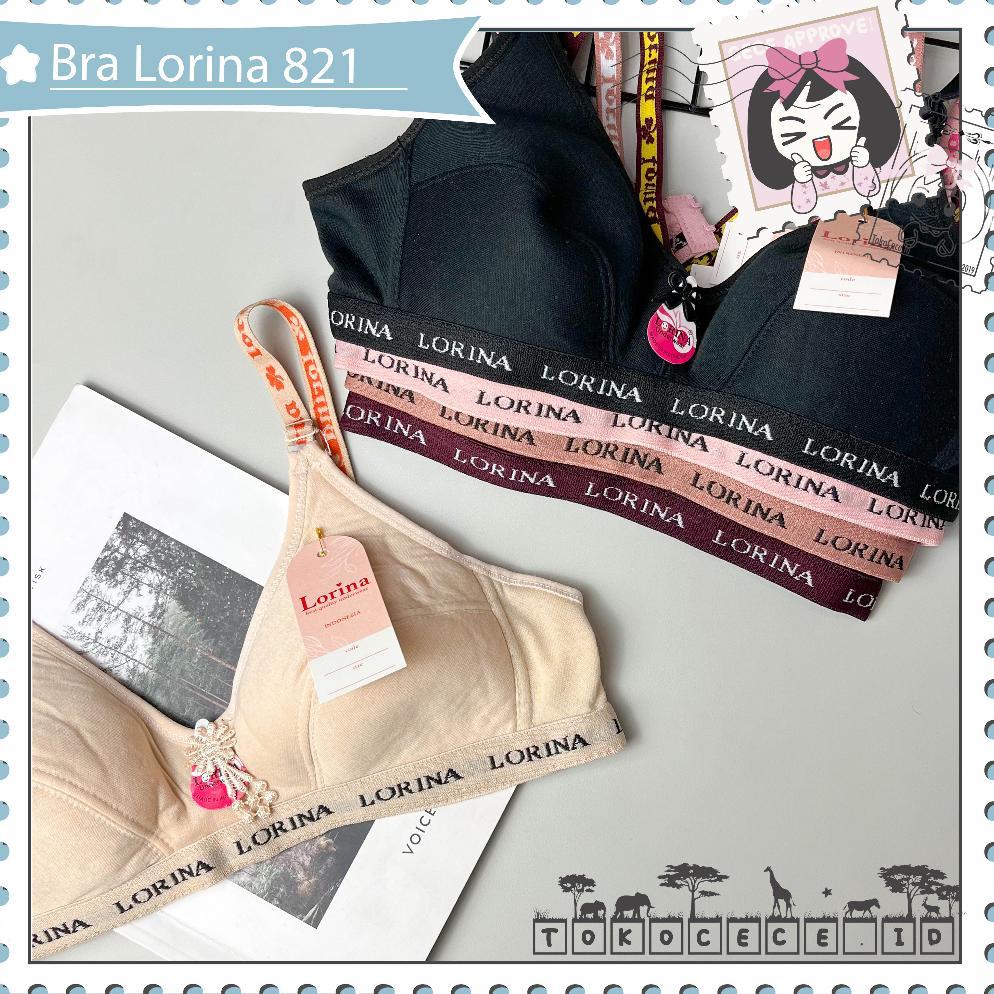 BEST SELLER 3 Pasang Bra / Bh LORINA SPORT Tanpa Kawat Polos 821 BHL821 KEKINIAN